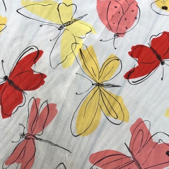 Echo Vintage sheer silk dainty butterfly scarf - Picture 5 of 8